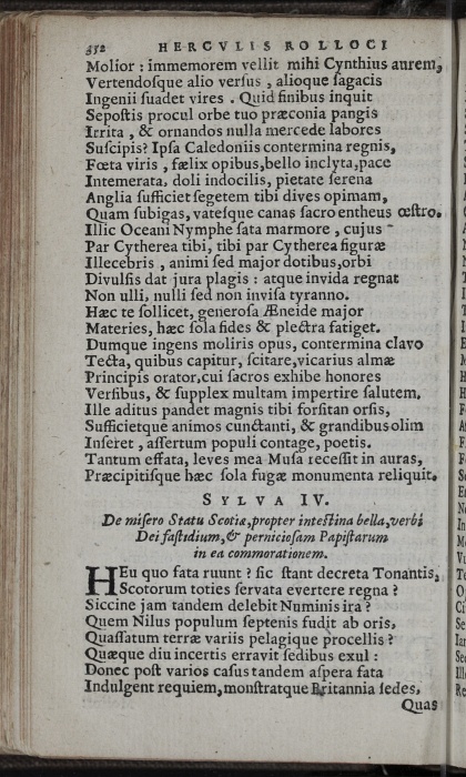 Photograph of Hercules Rollock: Sylva III: Ad Reginae Angliae Oratorem, Pictavium ingredientem