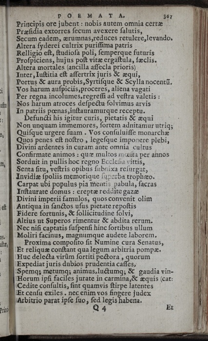 Photograph of Hercules Rollock: Sylva VII Paraenetica: De Procerum Scoticorum reditu ab exilio ad Kal. Novemb, anno 1585