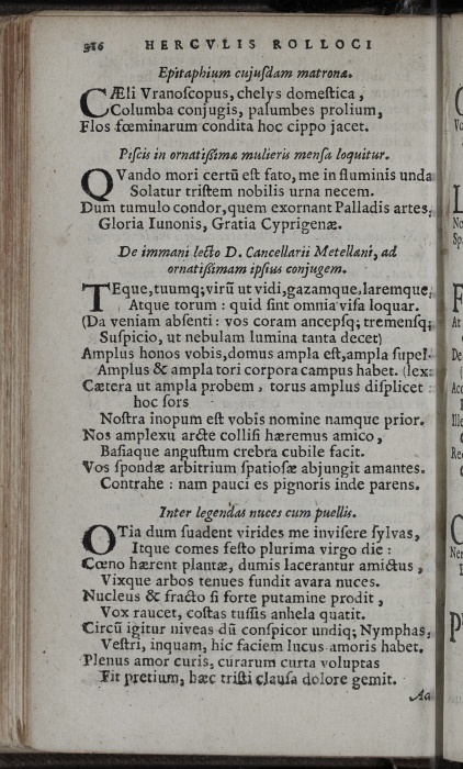 Photograph of Hercules Rollock: De immani lecto D. Cancellarii Metellani ad ornatissimam ipsius conjugem